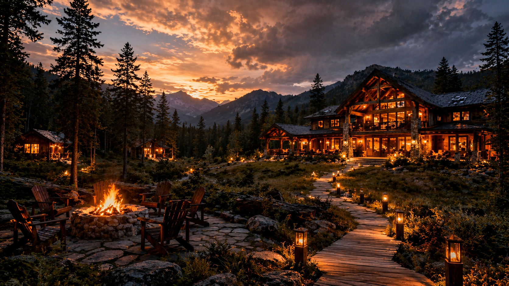 Stonebreaker Ministries campus at sunset