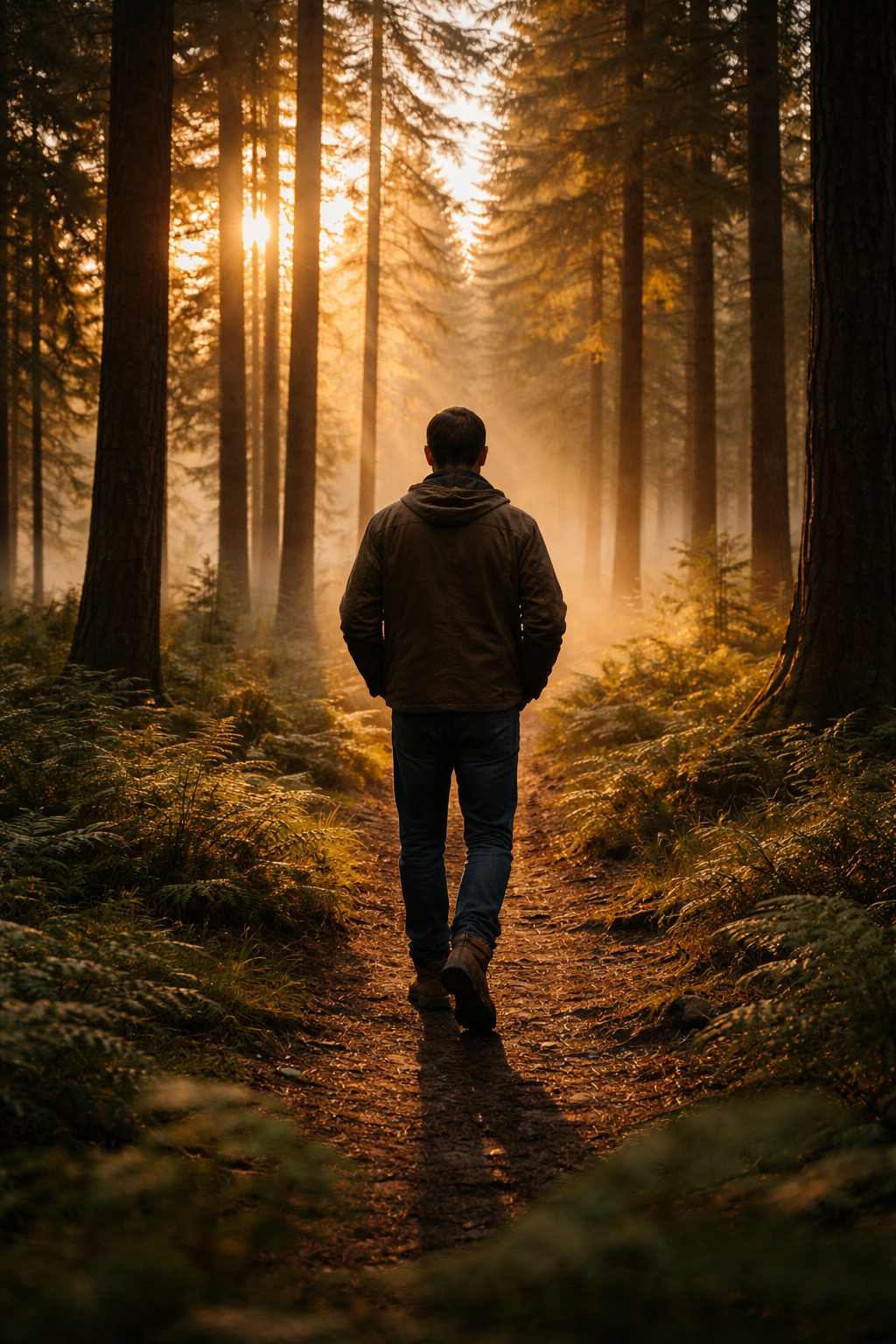 Man standing at the edge of his next chapter